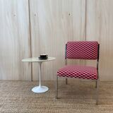 Chrome armchair with ceramic fabric