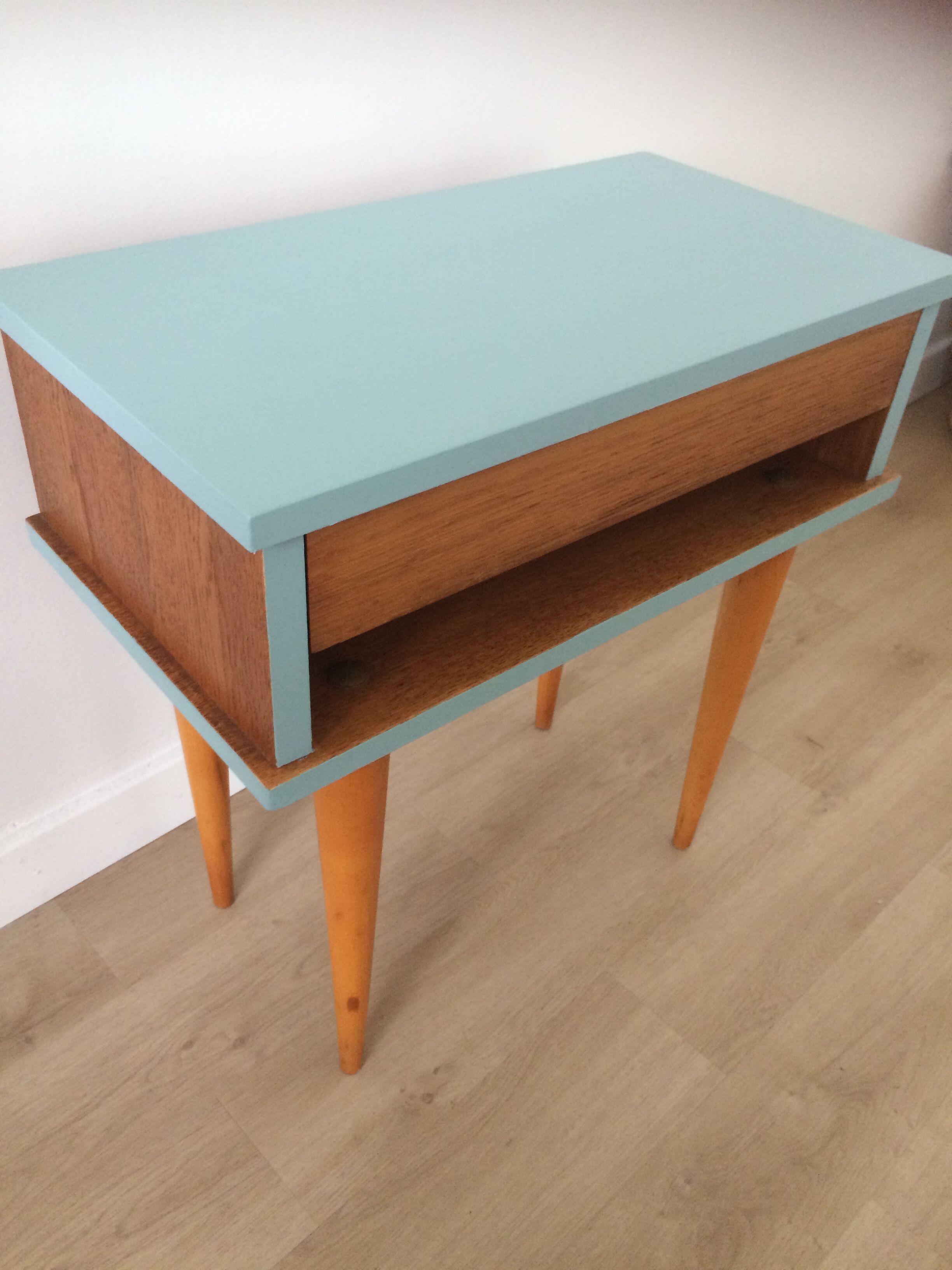 Vintage bedside table years 60 relookee
