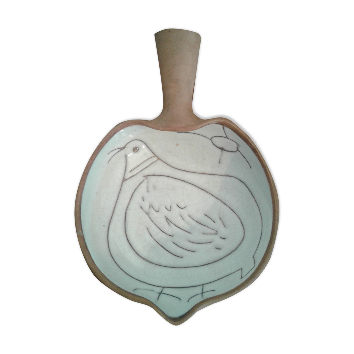 Jacques Innocenti ceramics designed bird decoration and sun, circa 1950