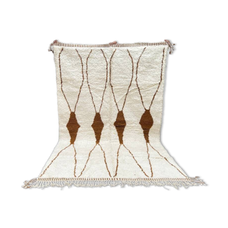 Tapis blanc marron marocain 250cmx150cm