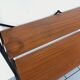 Vintage Italian bookshelf in teak and metal from the 1960s.