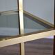 Italian brass and smoked glass console from the 1970