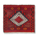 Persian lori rug handwoven red wool area 56x60cm