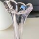 Large Floral Design Vase. Blown Murano Art Glass. Pink Tones, 30.5cm
