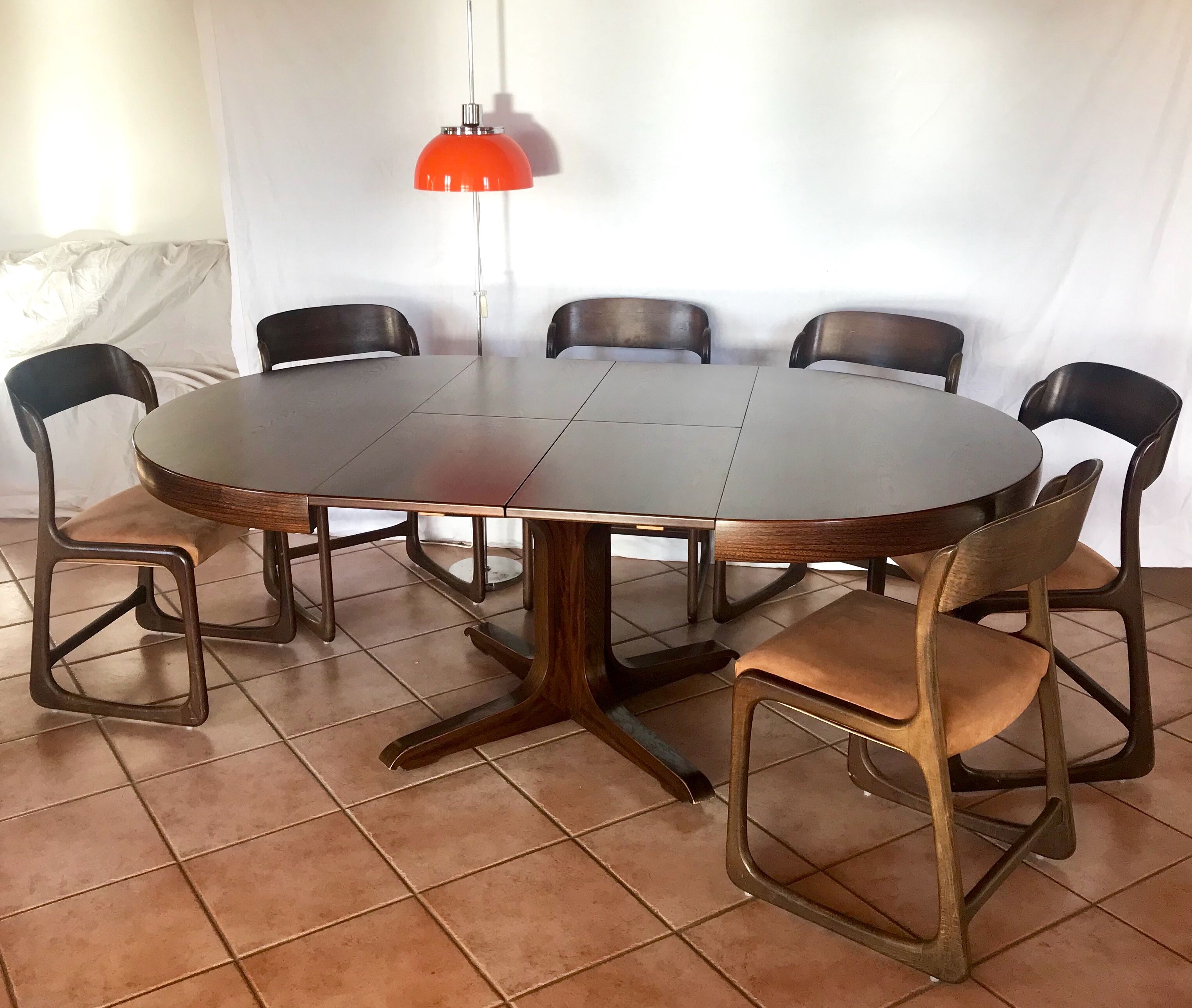 Table and 6 chairs Baumann 60 years