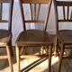 Set of 5 beech wood bistro chairs from the 1950s
