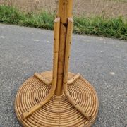 Vintage rattan parrot coat rack