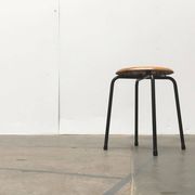 Tabouret danois du milieu du siècle par MH Stalmöbler