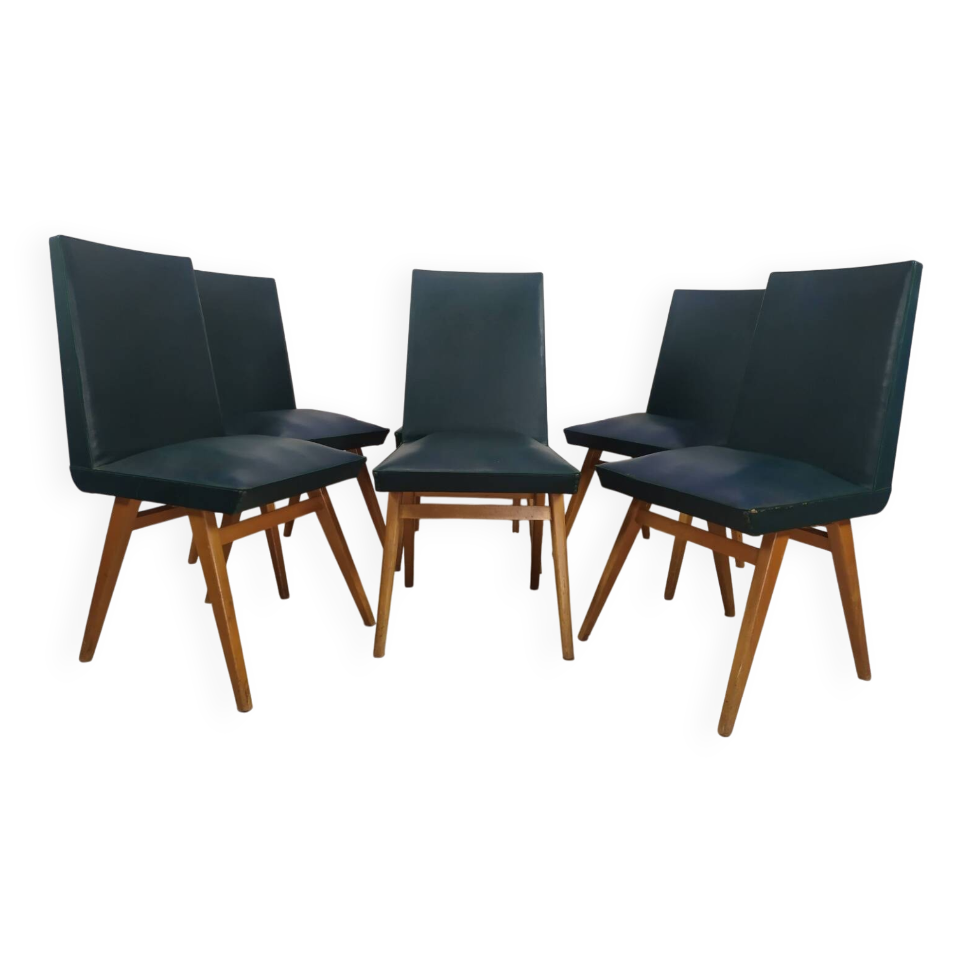 Vintage blue green chairs