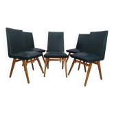 Chaises vintage bleu vert