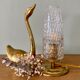 Vintage tulip table lamp in glass