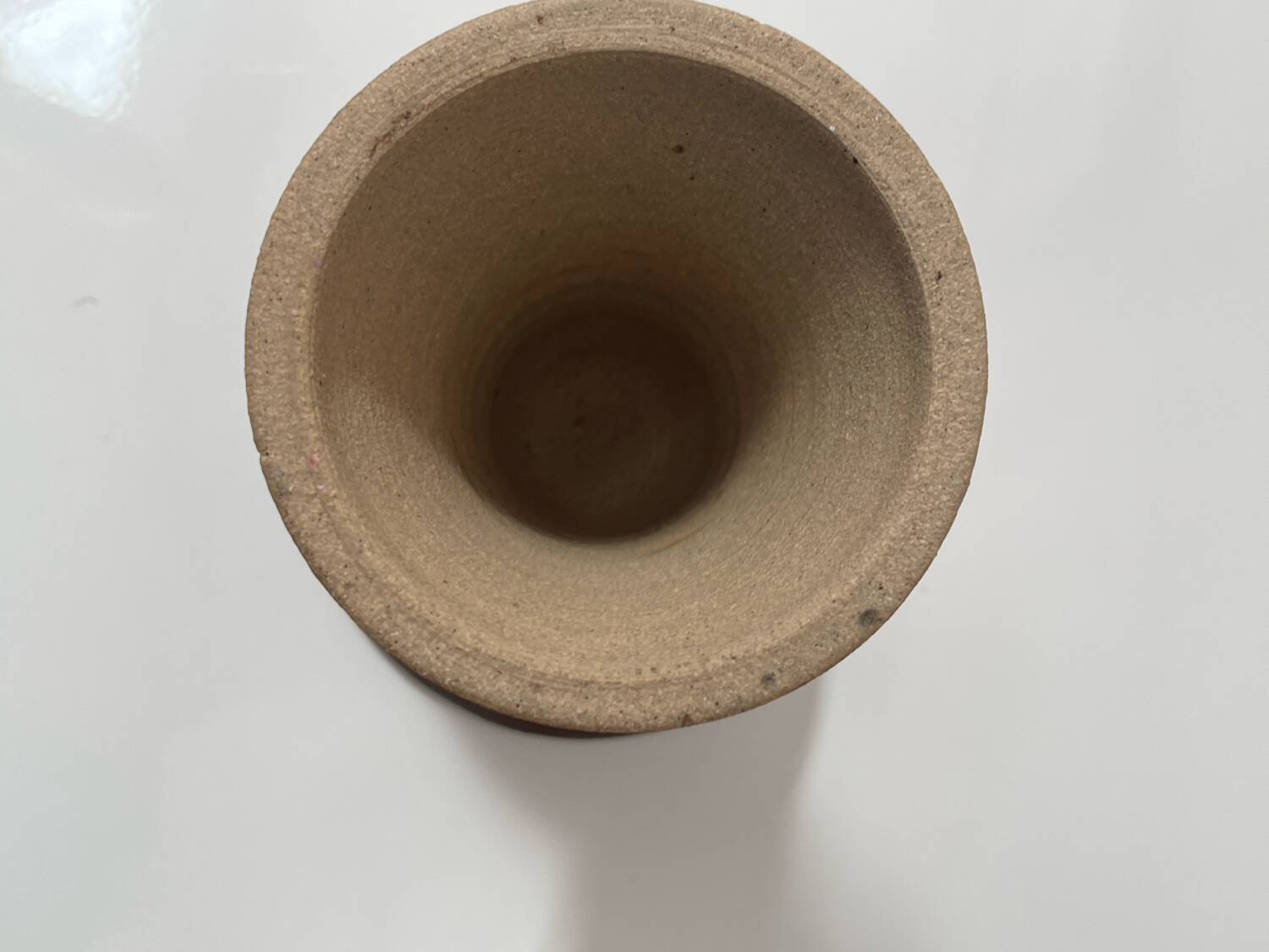 Vintage Scandinavian stoneware chalice cup, Höganäs style, 1960s.