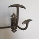 Tin wall patere has 3 hooks