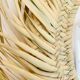 Round straw mirror with fringe, 80cm