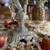 Putti candelabra 4 candles louis xvi style design pieces late 20th century. signed
