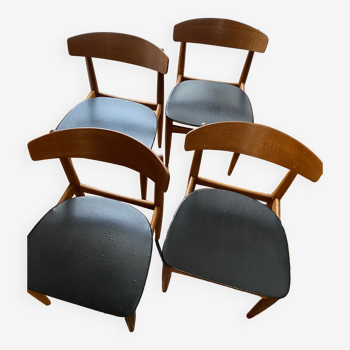 4 vintage chairs by WH Klein circa 1960.