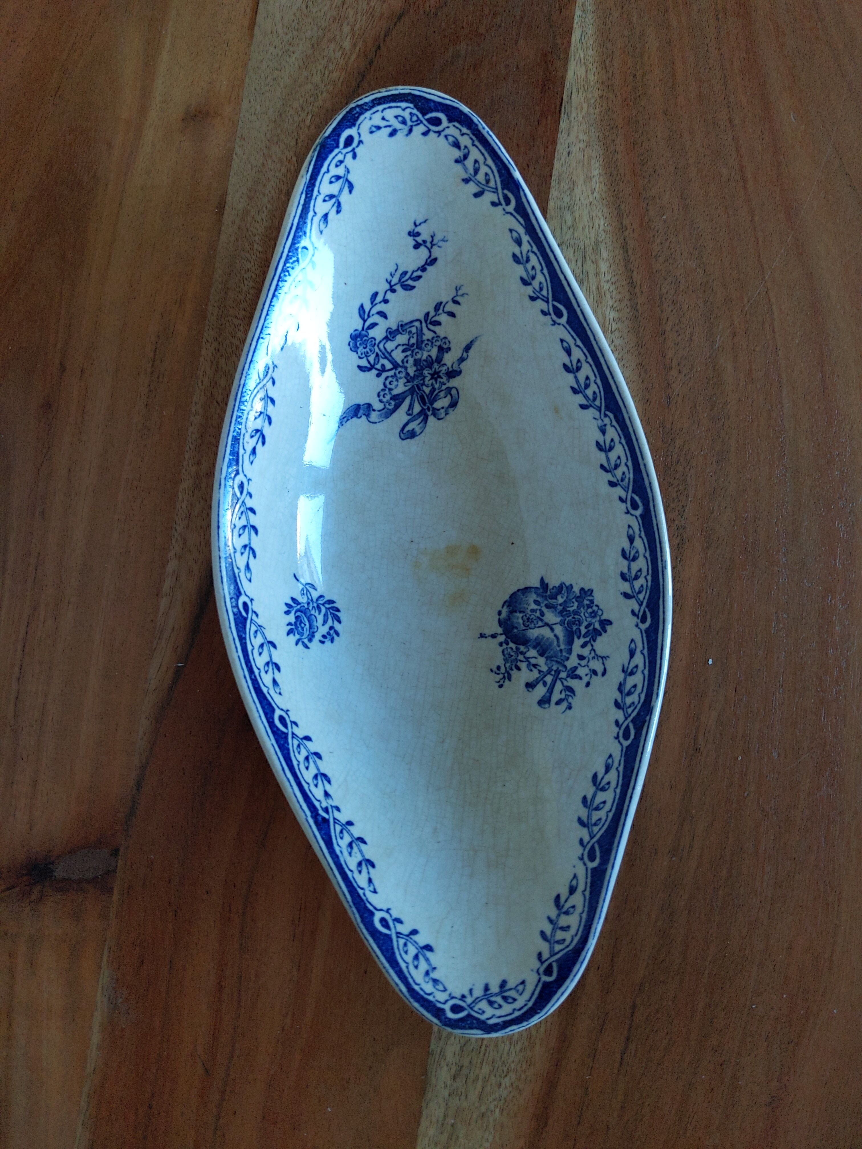 Ravier empty pocket porcelain vintage iron earth old sarreguemines