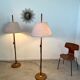 2 old adjustable floor lamps temde design in vintage scandinavian solid teak