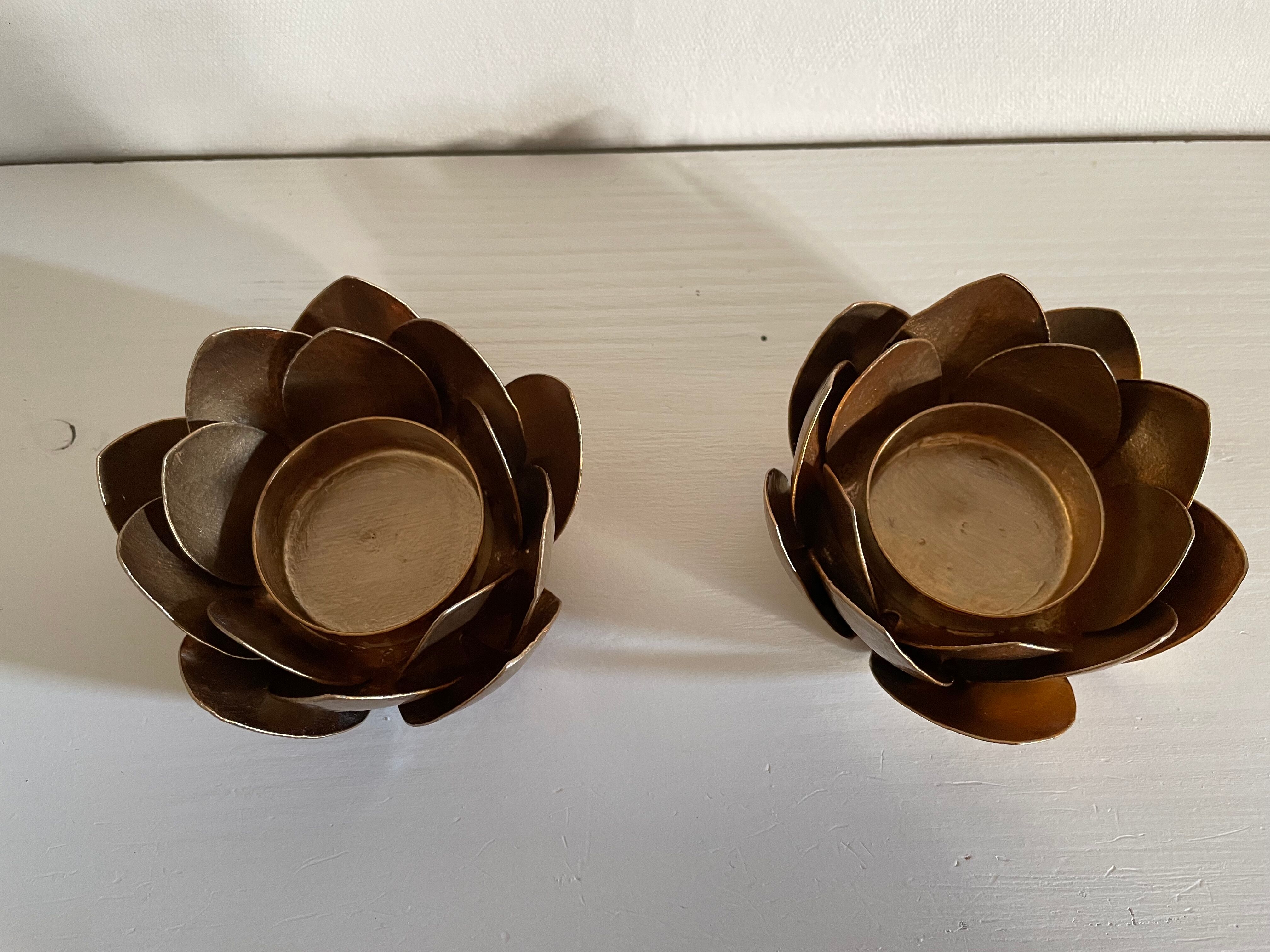 Water lily candlesticks