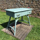 Vintage rattan desk 1950 color green