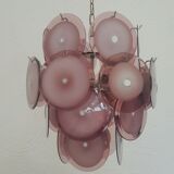 Murano Chandelier - Polychrome Glass - Vistosis 60s. Delicate and very fine