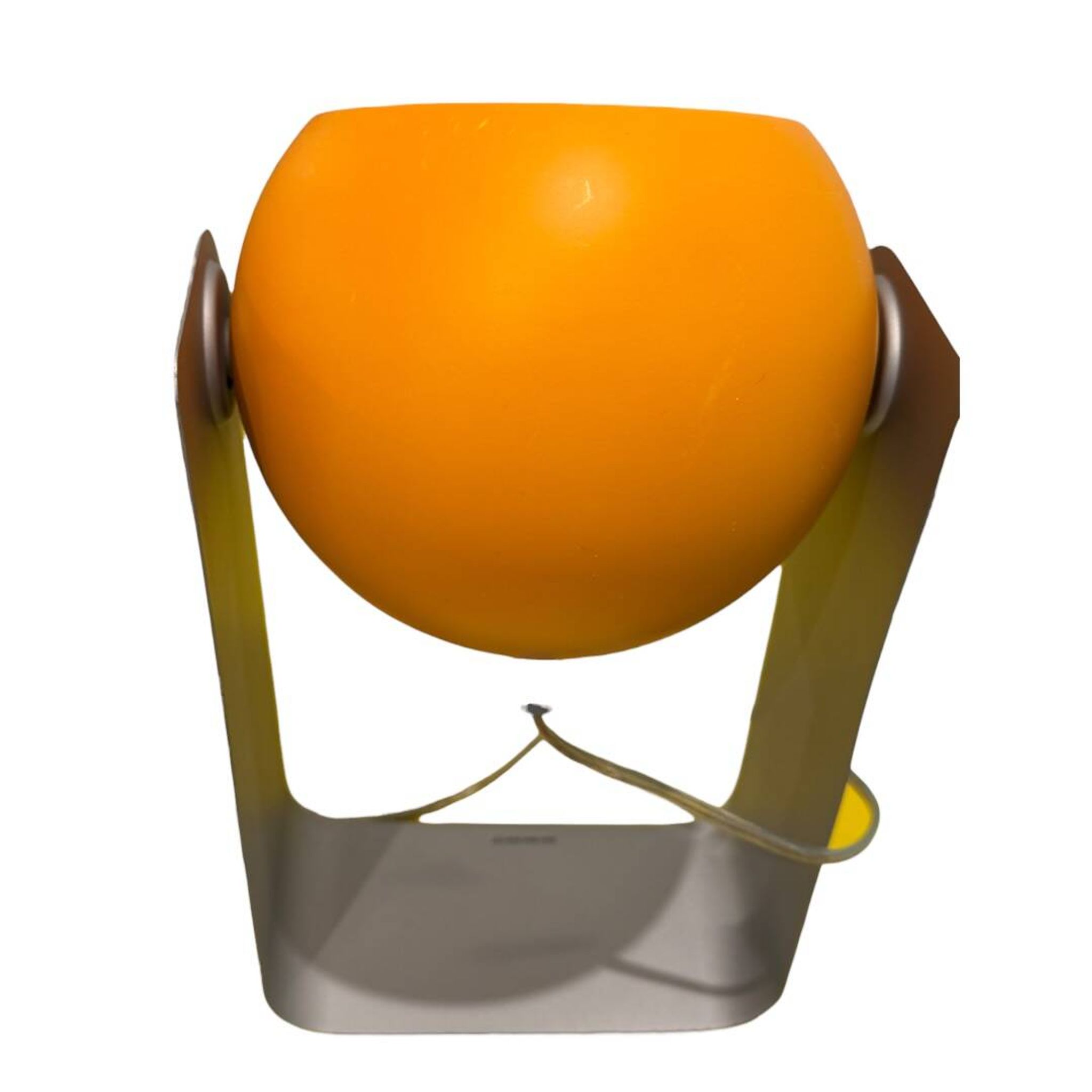 Pair of Space Age orange eyeball lamps by Massive Belgium