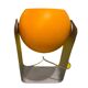 Paire de lampes Space Age eyeball orange par Massive Belgique