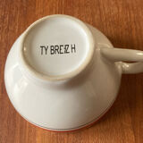 6 vintage tiled cider bowls ty breizh