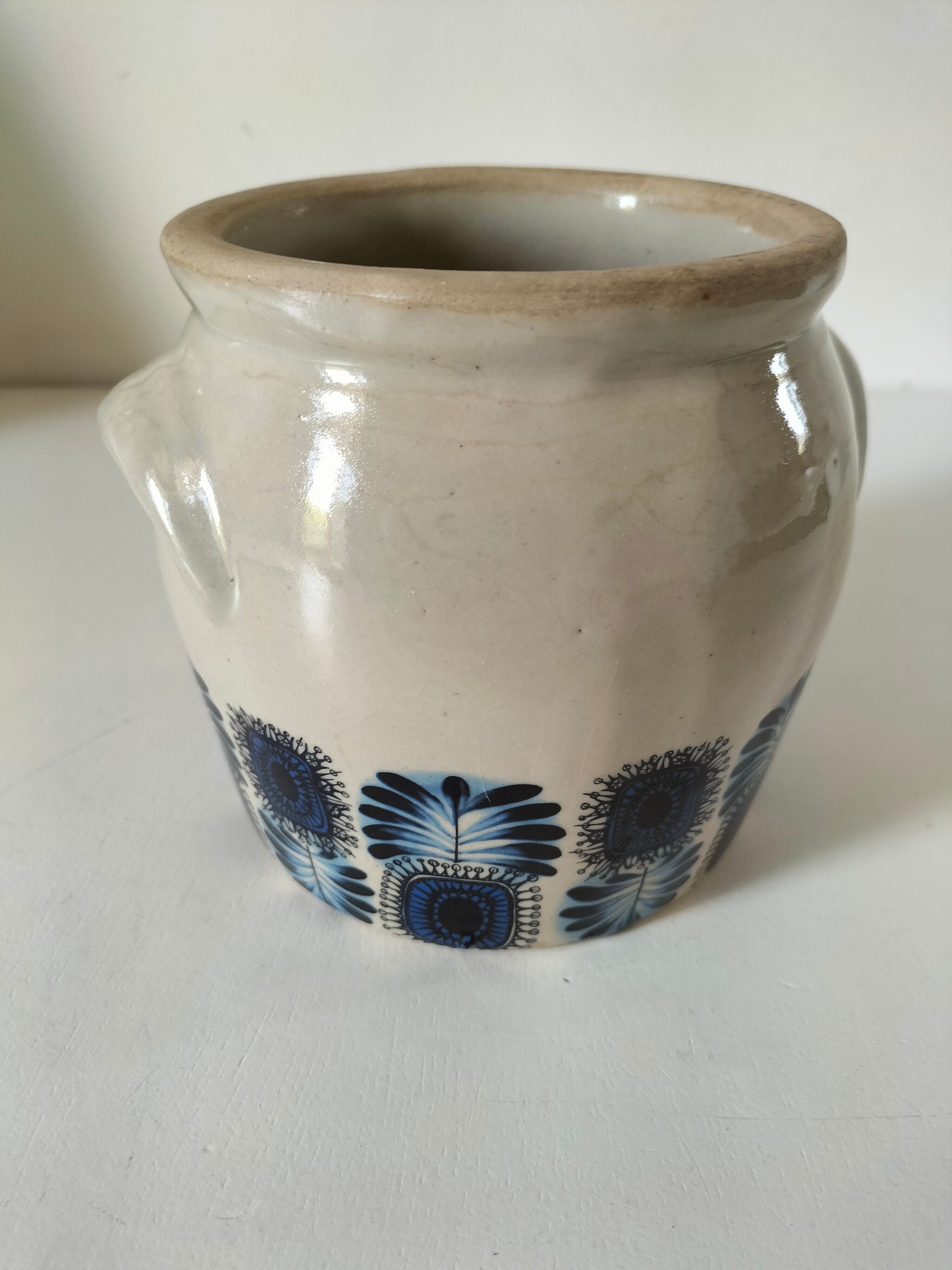 Pot en grès L.M.L. (L Marin-Laflèche) décor Palma – années 70