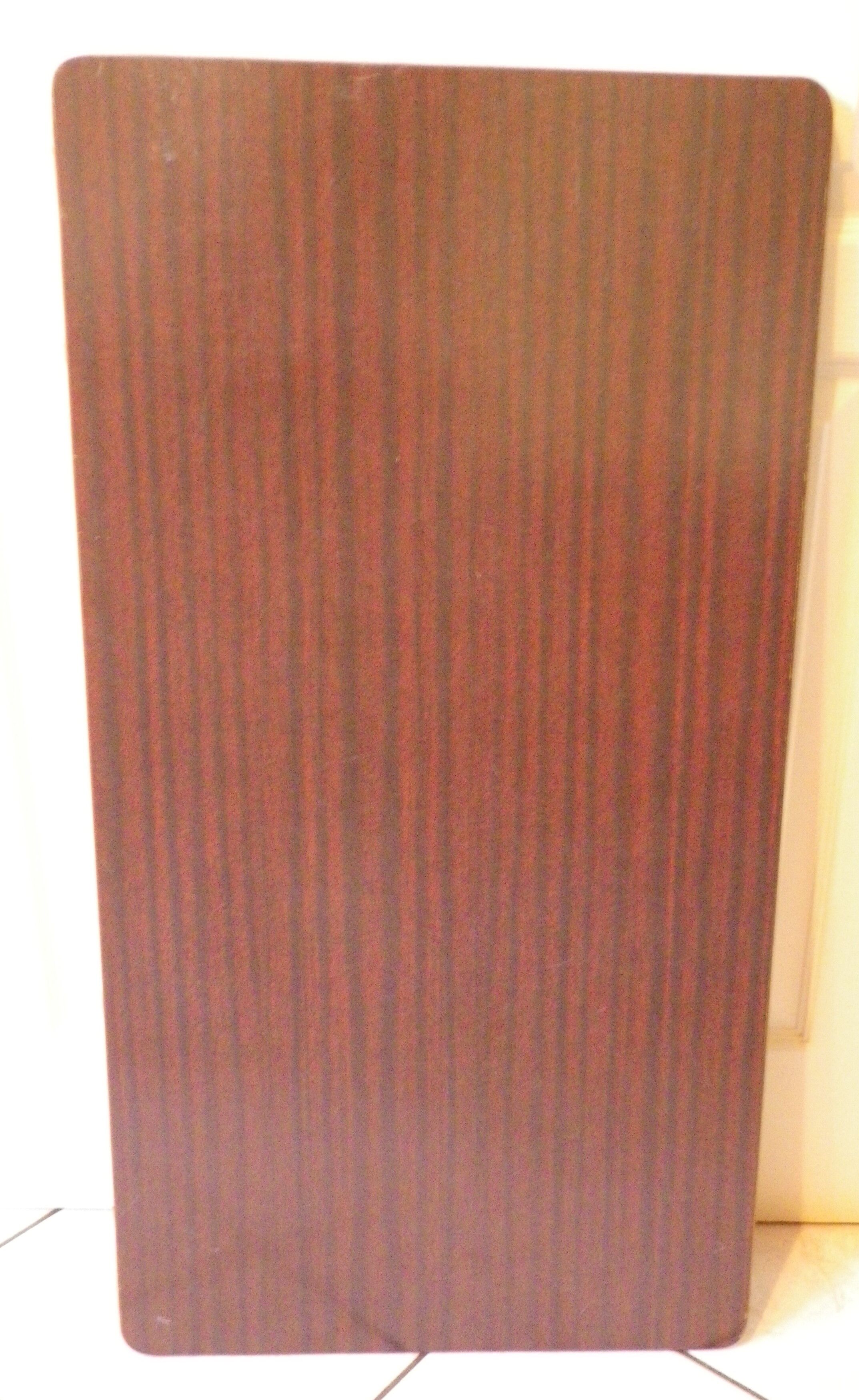 Lounge table, side table on wheels, formica top, gold and black metal