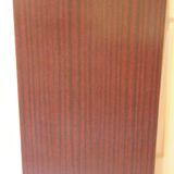 Lounge table, side table on wheels, formica top, gold and black metal