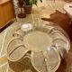 Rattan flower coffee table