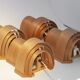 Four wall sconces in pine veneer model 4408 by Translandia - Denmark 1970s.