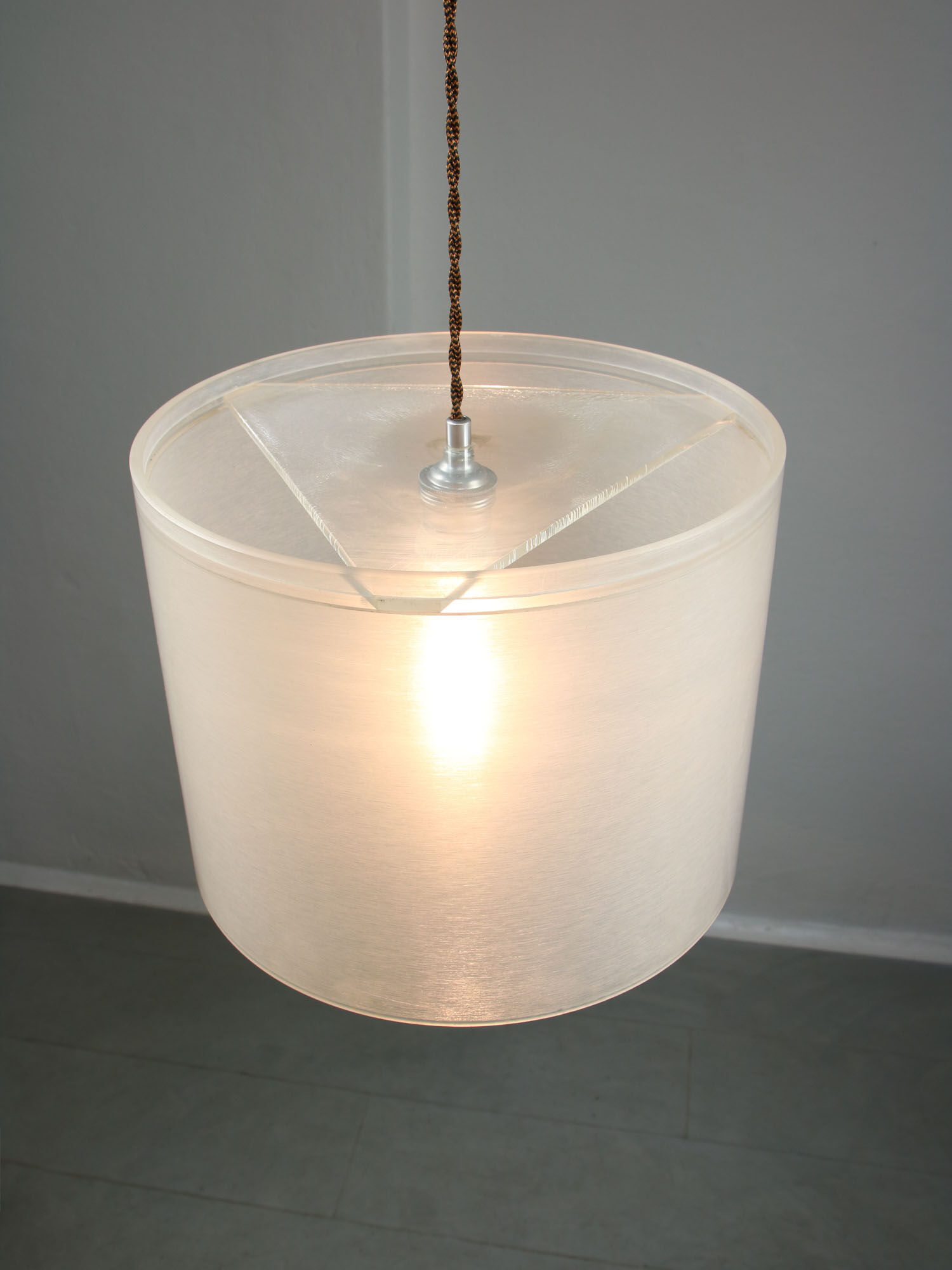 Italian vintage plexiglass pendant lamp, 80s