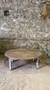 Oval wooden coffee table