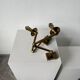 Pair of brass wall lights with articulated arms from the 70s