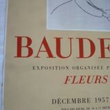 Poster exhibition gallery Mansart - Baudelaire seen by Edouard Manet - Mourlot 1957