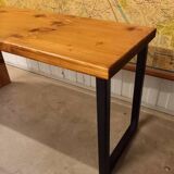 Solid wood bench