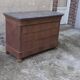Louis Philippe style chest of drawers 4 drawers gray marble walnut raw wood