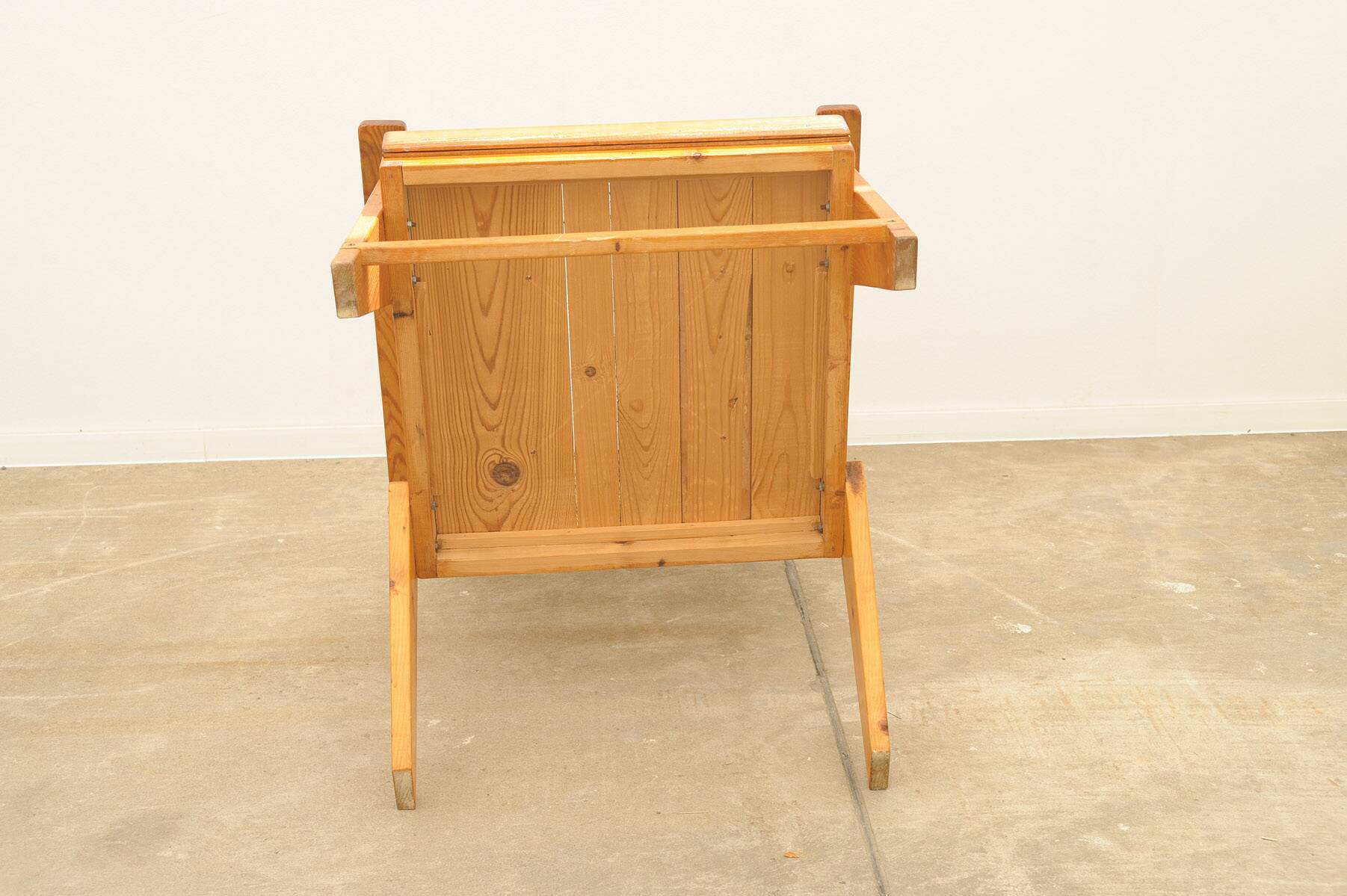 Fauteuils en bois de pin de style scandinave, années 1970, set de 2