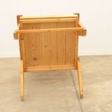 Fauteuils en bois de pin de style scandinave, années 1970, set de 2
