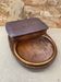 Antique cigarette tobacco dispenser wood & copper 1960s vintage
