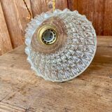 Vintage structured glass globe pendant light drops