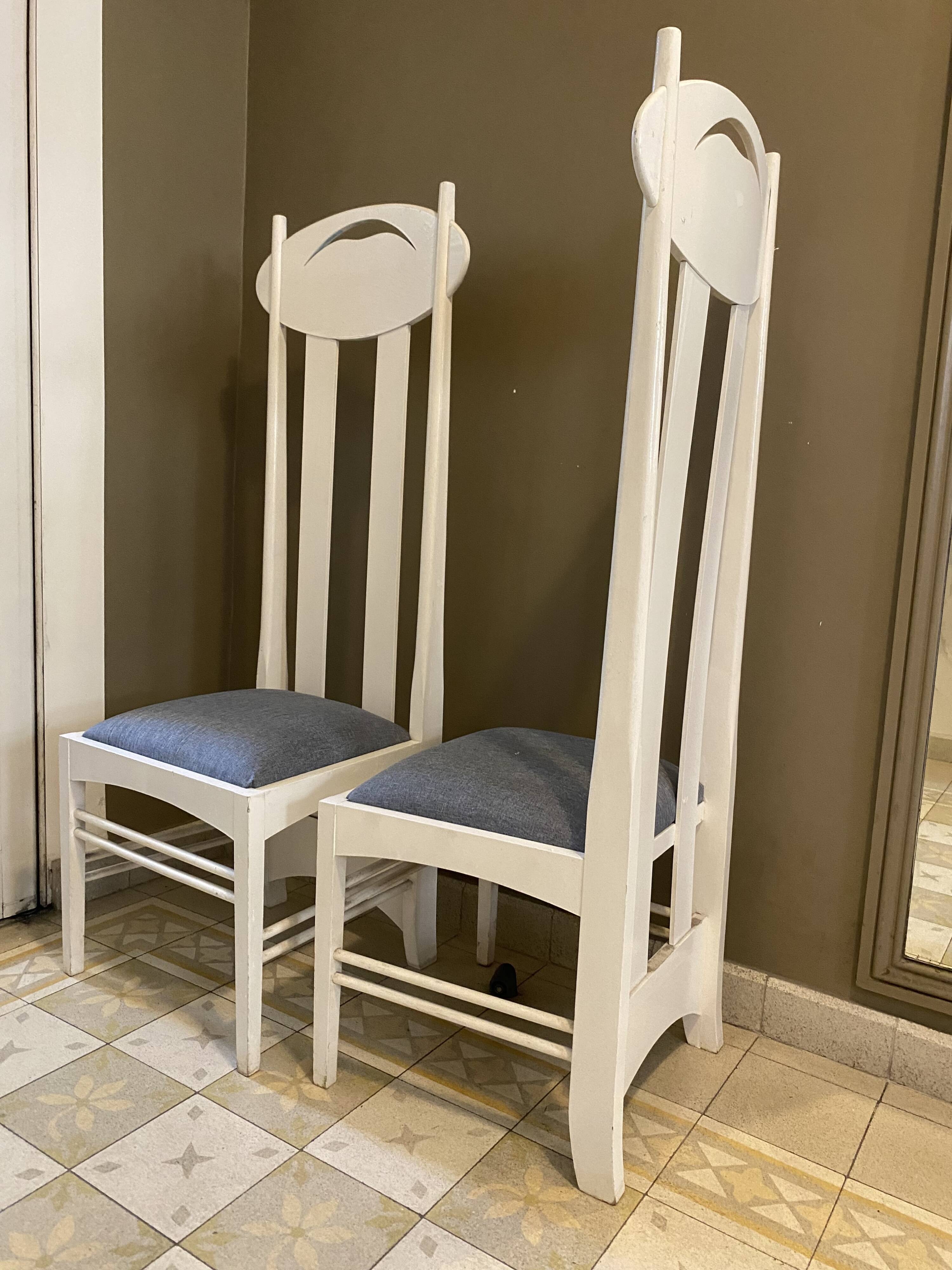 Pair of chairs by Charles Rennie Mackintosh.