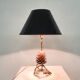Hollywood regency pine cone table light, Italy, 1970