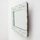 Vintage French bevelled edge mirror - 70x52cm