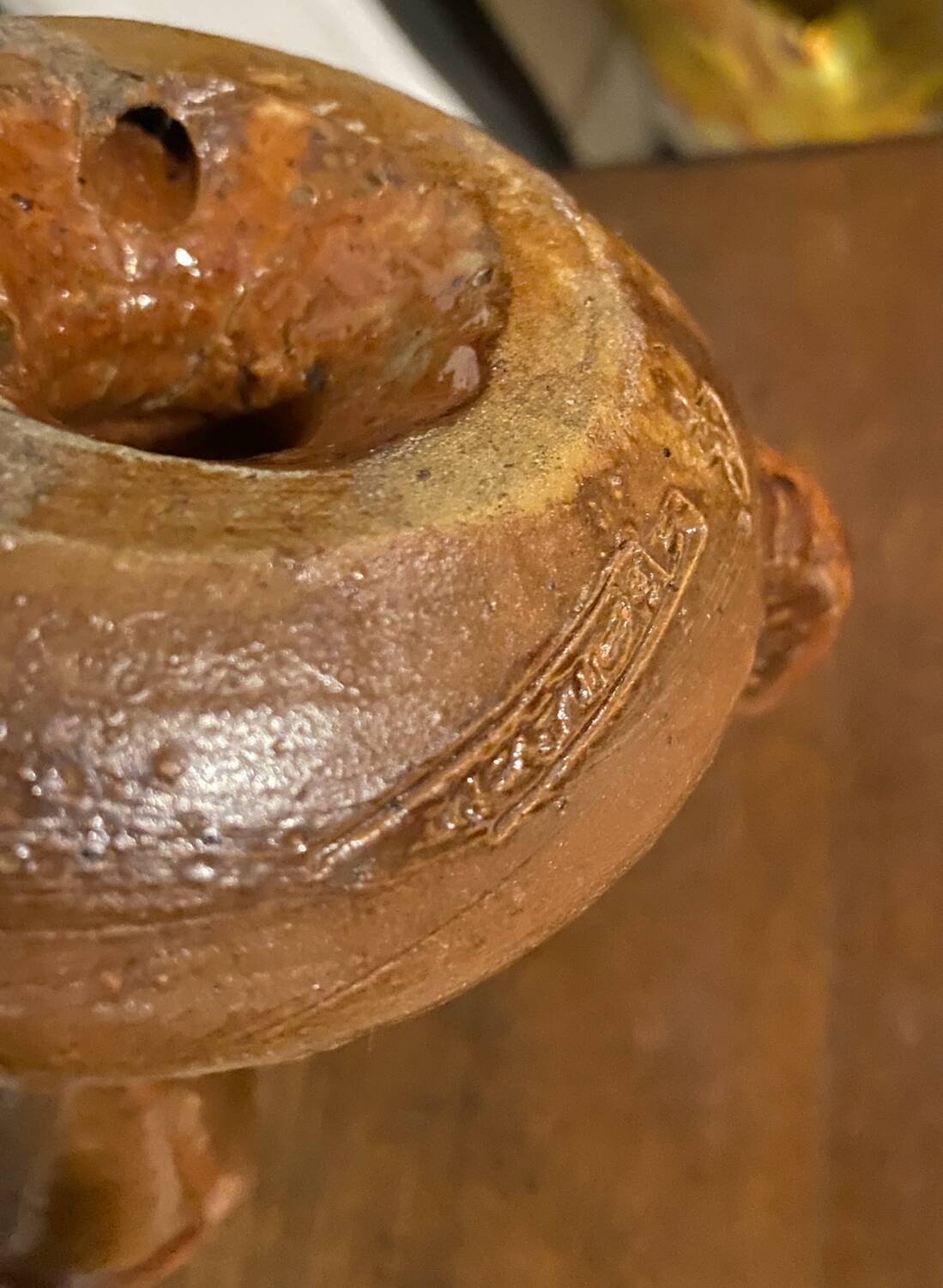 Stoneware candle holder