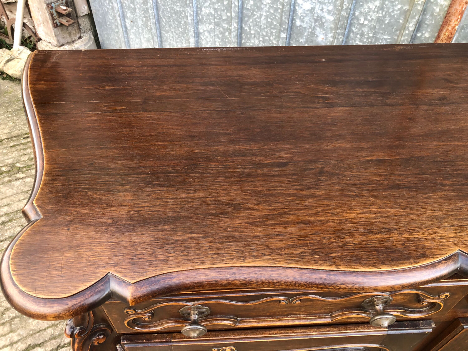 Louis XV style sideboard in solid walnut