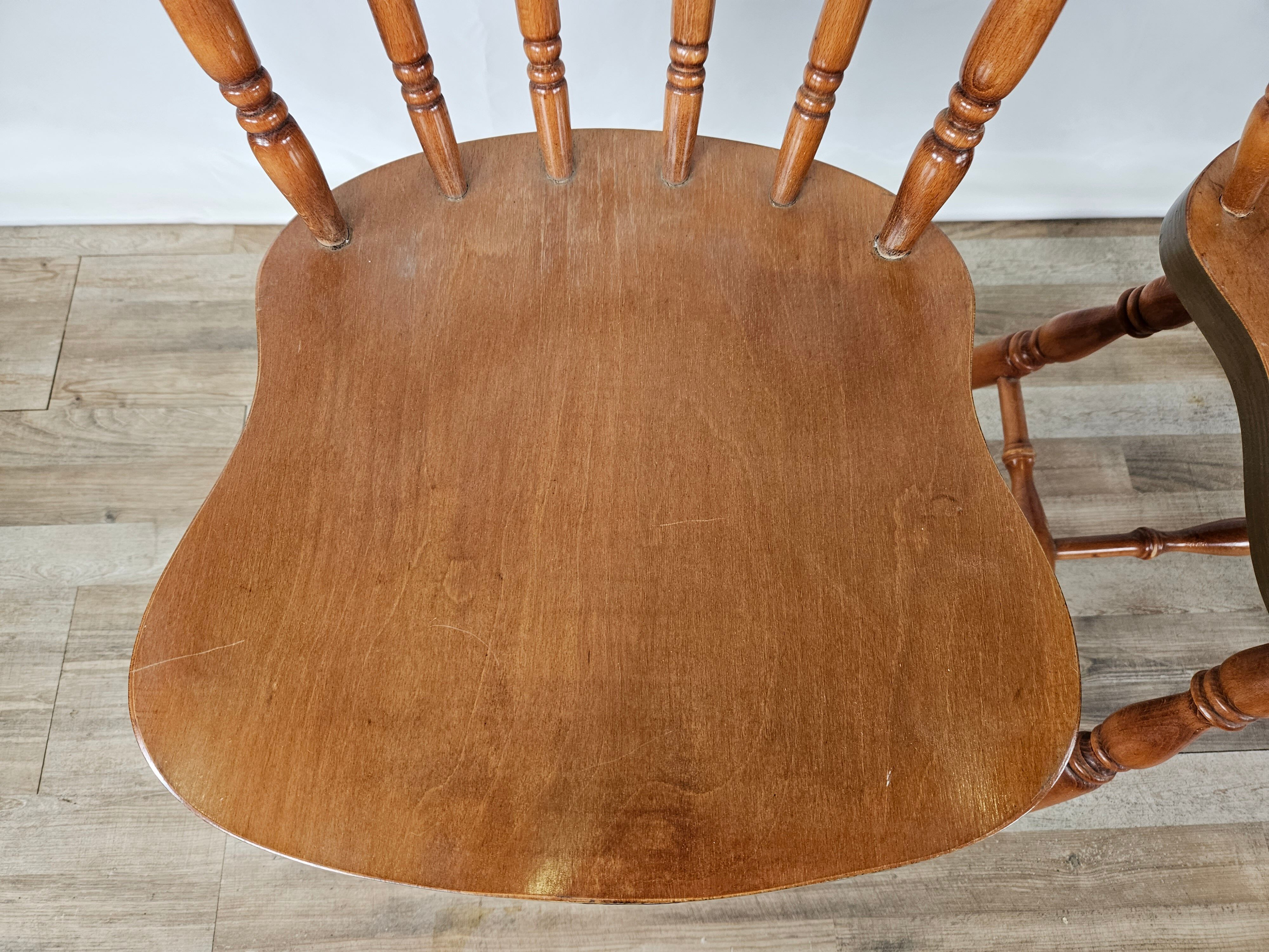 Set of 4 country style chairs, 80s