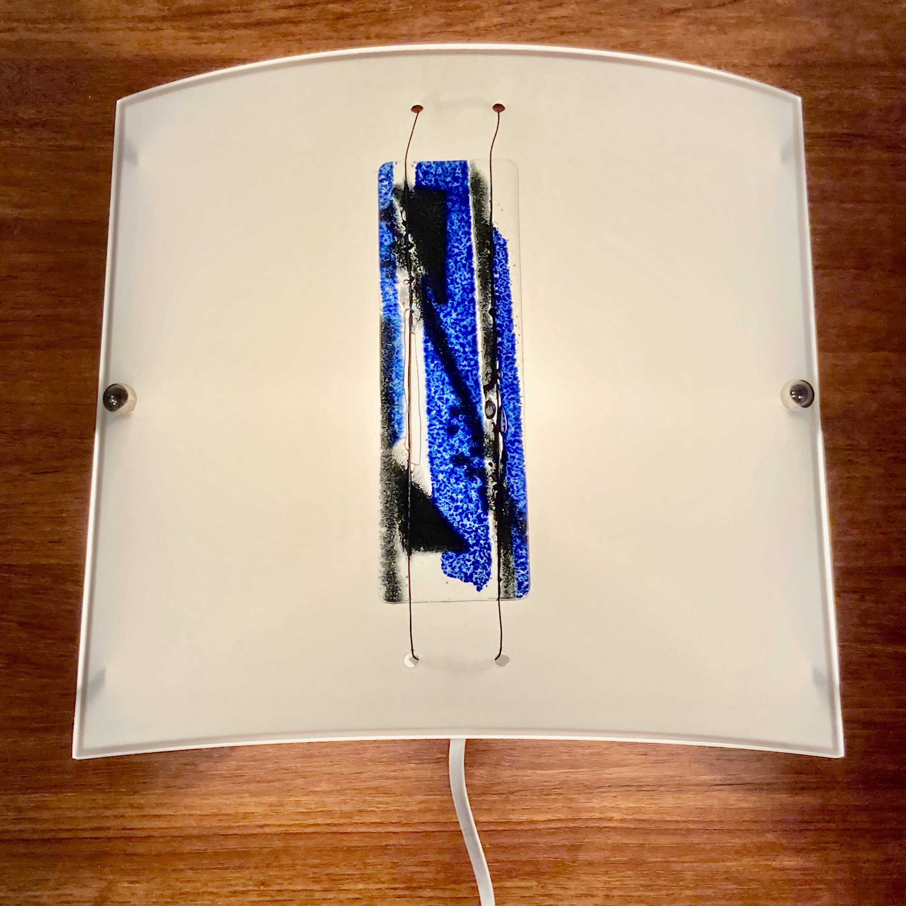 Large scandinavian design glass wall light.